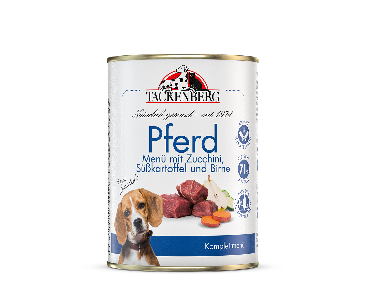 Pferd mit Zucchini, Süßkartoffel und Birne